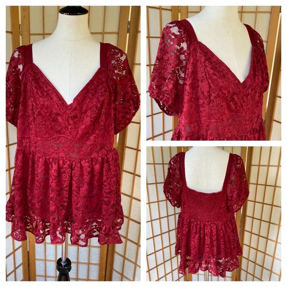 NWT Torrid Lace Baby Doll Top SZ 1X - Picture 1 of 12
